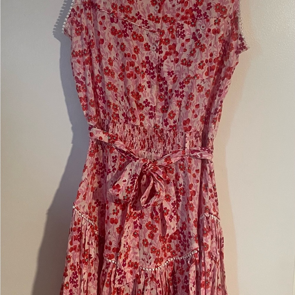 Poupette St. Barth Pink and Red Floral Dress